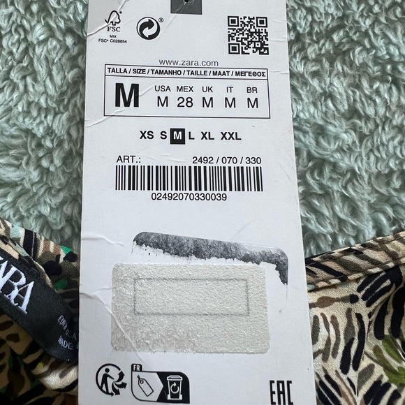 Zara, printed elastic waistband dress. - Picture 4 of 7